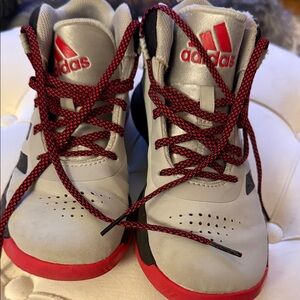 Adidas Kids' Sneakers in Light Gray and Red